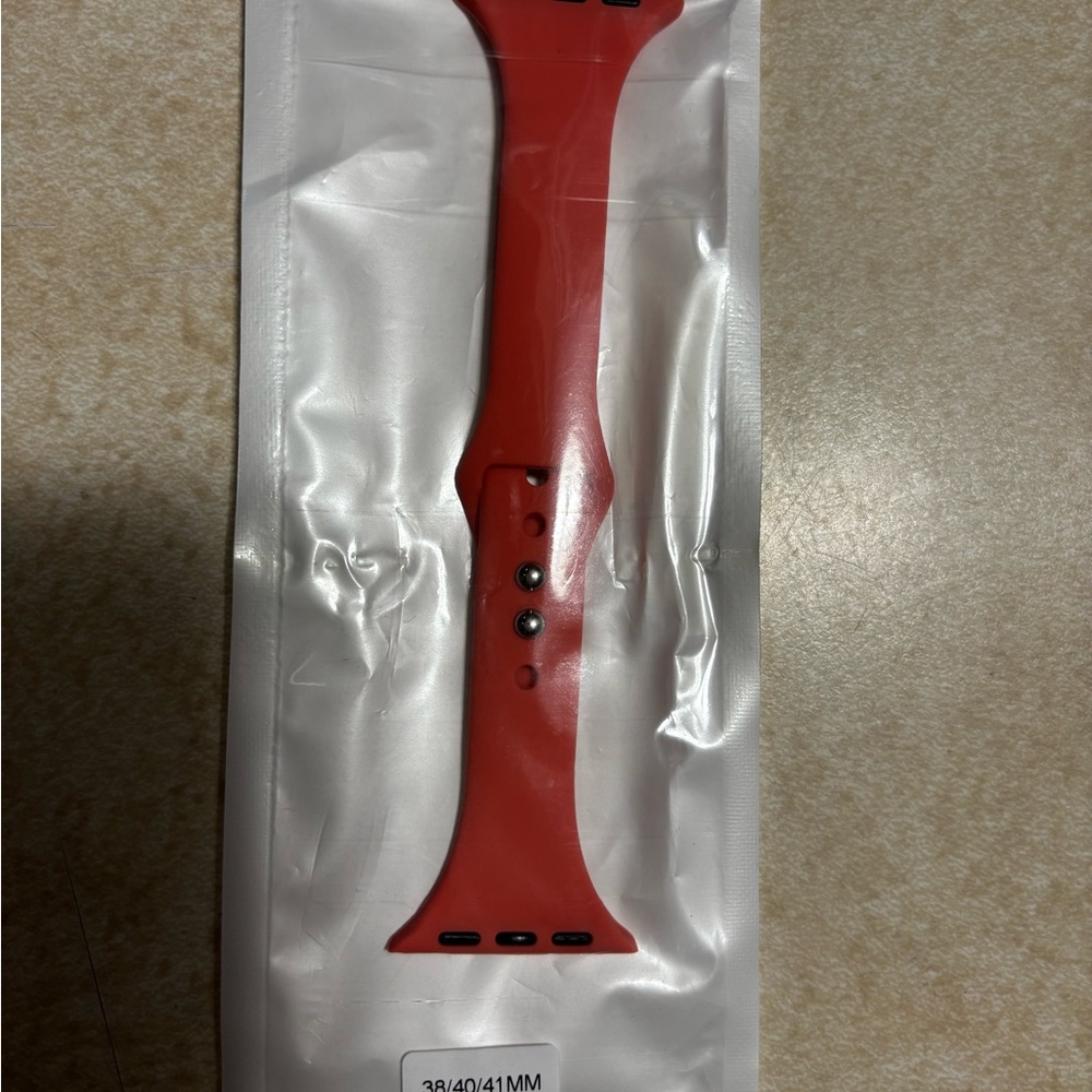 NWT Coral Colored Silicone Smartwatch Band
